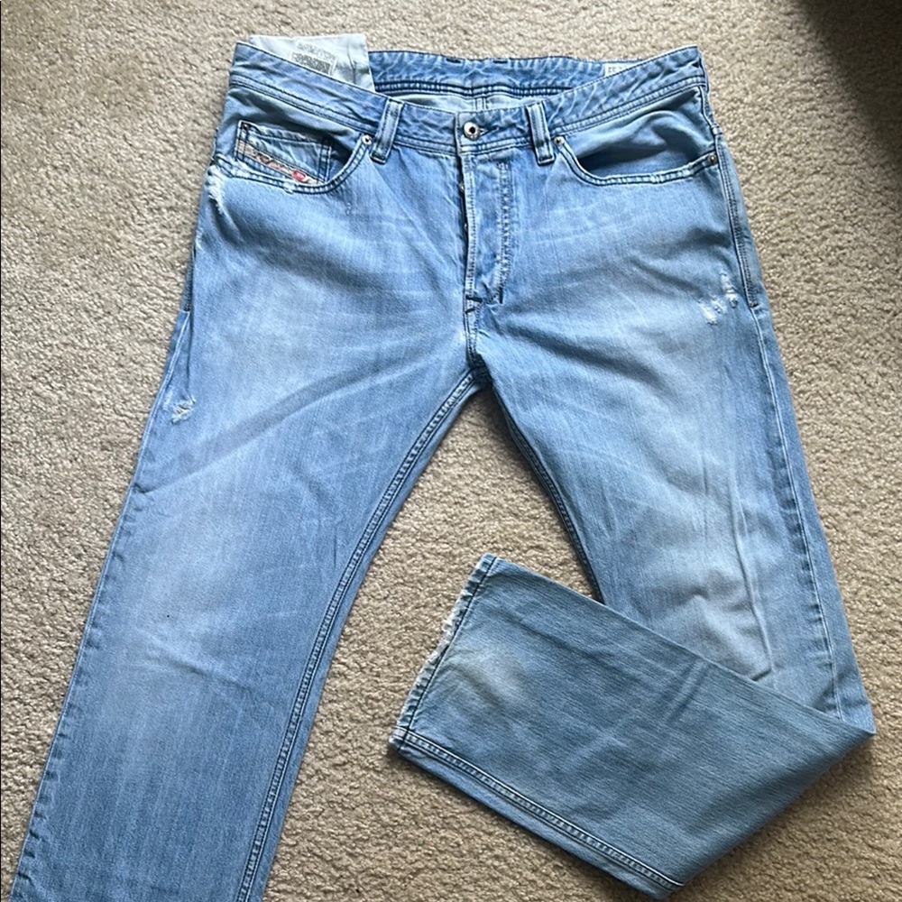 Men's Light Blue Diesel Jeans